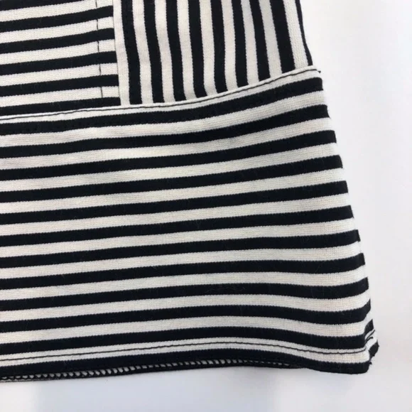 Madewell Ponte Swivel Mini Skirt Black White - Picture 4 of 7